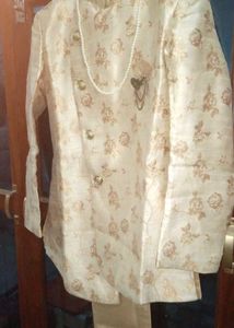 Floral Print Angrakha Style Sherwani