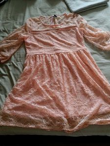 Peach Lace Dress
