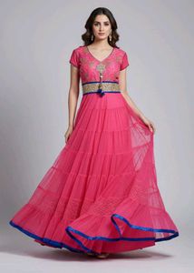 Elegant Pink Anarkali Gown
