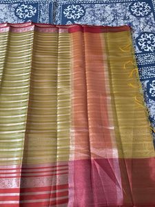 Banarasi Zari Work On Organza Saree