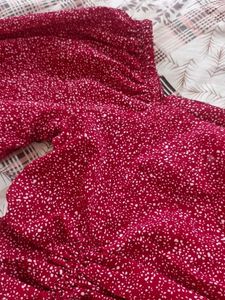 Red &amp; White print top