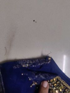 Navy Blue Long Ethnic Frick