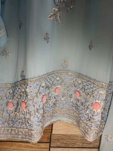 Elegant Blue Embroidered Kurta Set