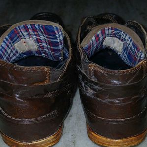 Lee Cooper Brown Creased Leather Formal Shoes