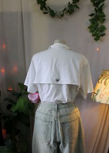 Columbia White Button-Up Top