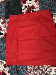 2 Red Skirts Combo For Girls