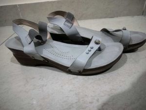 Gray Thong Strap Sandals
