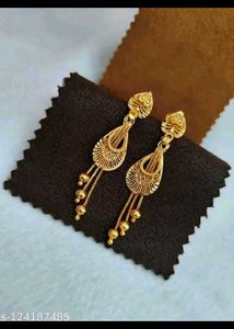 Gold Plated Chain And Earring