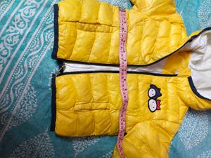 Cute Yellow Kids Puffer Jacket
