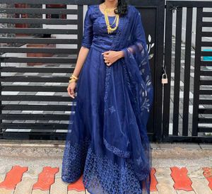 Elegant Blue Anarkali Suit