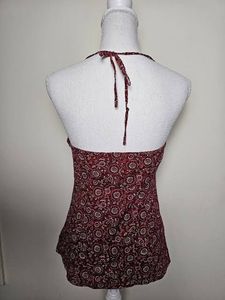 Ann Taylor LOFT petites Red Bandana Halter Top