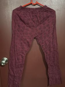 Maroon patterned pants