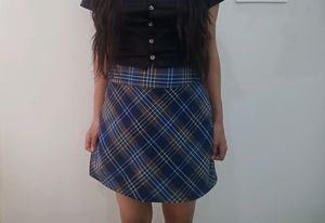 Retro Plaid Skirt