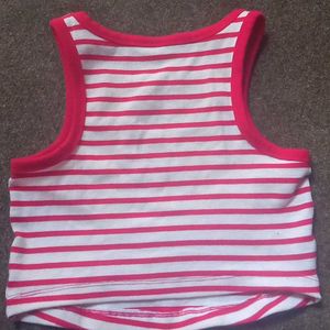 Striped Korean fitted  Tank Top