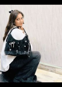 rhinestone black bag