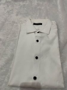 Crisp White Button-Down Shirt