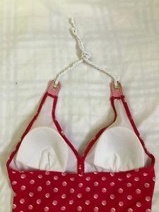 Red Polka Dot Halter Top Bust 34-36