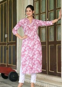 Floral Print Kurta