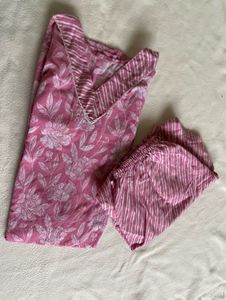 Floral Print Night Suit
