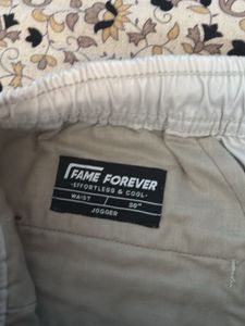 Beige Casual Pants