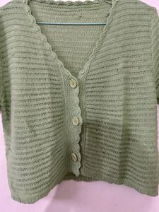 Green Crochet Top