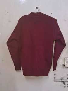 Burgundy V-Neck Sweater