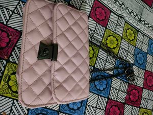 Quilted Pink Shoulder Bag