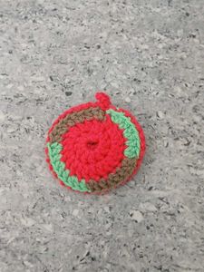 Handmade Blue Crochet Coaster