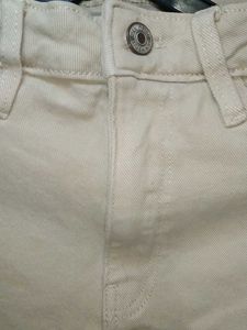 Beige Denim Jeans