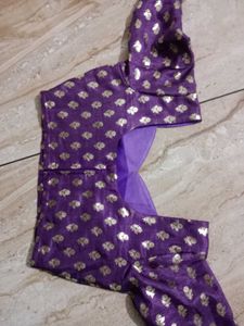 Purple Lehenga with Silver Accents
