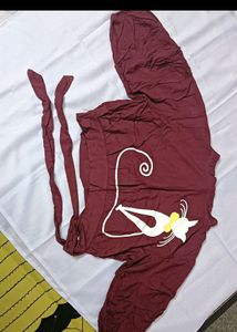 Combo Of 2 Sets Of Nails ( One Hands ) And Maroon Crop Top And Free Nail Glue