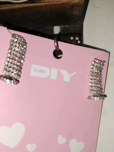 Silver A D Stone Earrings