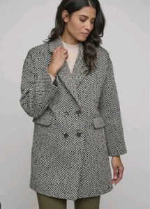 Elegant Herringbone Overcoat