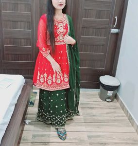 Frock Dupatta And Skirt Set