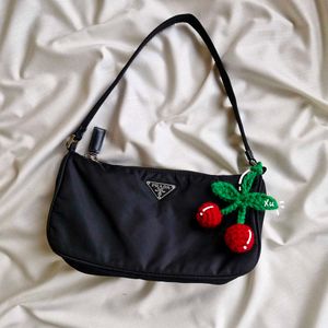 Crochet Cherry 🍒 Keychain Charm
