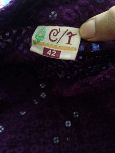 Purple Chikankari Kurta