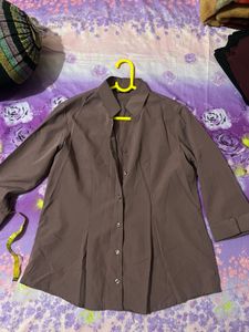 Elegant Mauve Shirt - M