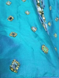 Multicolour Heavy Work Crop Top