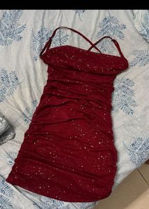 Backless Wine Red Bodycon Dress