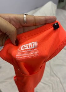 Neon Orange Activewear Top