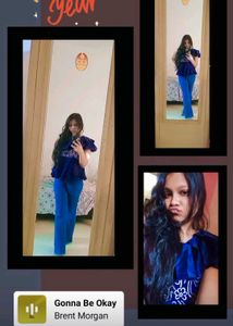 Blue Flowery Top