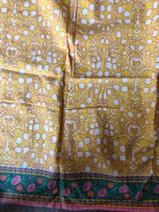 Jaipuri Printed Floral Embroidered Kurta (Size XxL