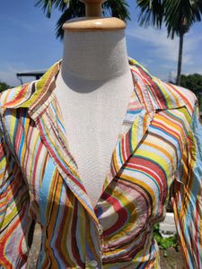 Vintage Striped Button-Up Shirt