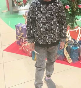 Boys Black & White Sweater