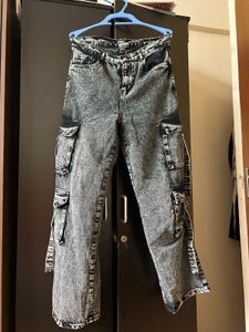 Acid Wash Cargo Pants