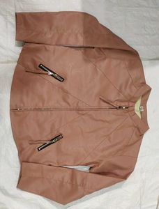 Blush Pink Faux Leather Jacket