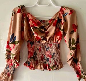 Floral Smocked Top