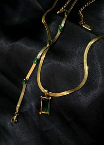 Emerald Accent 18k Gold Plated Combo