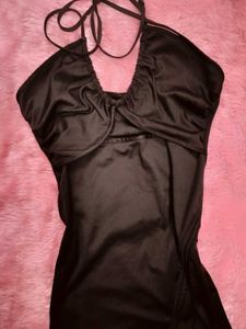 Sleek Black Bodycon Dress