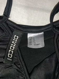 Black Spaghetti Strap Crop Top